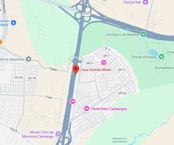 mapa de Localização do motel